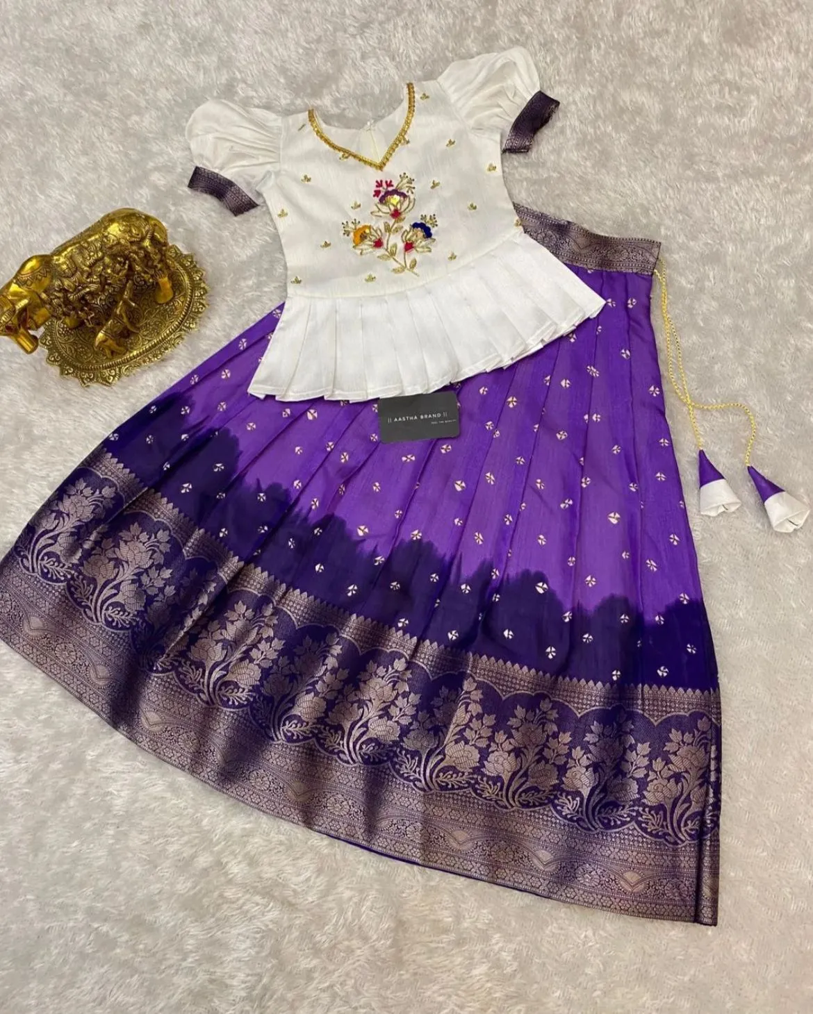 Beautiful Designer Party Wear Soft Dola Silk Kid's Lehenga Choli