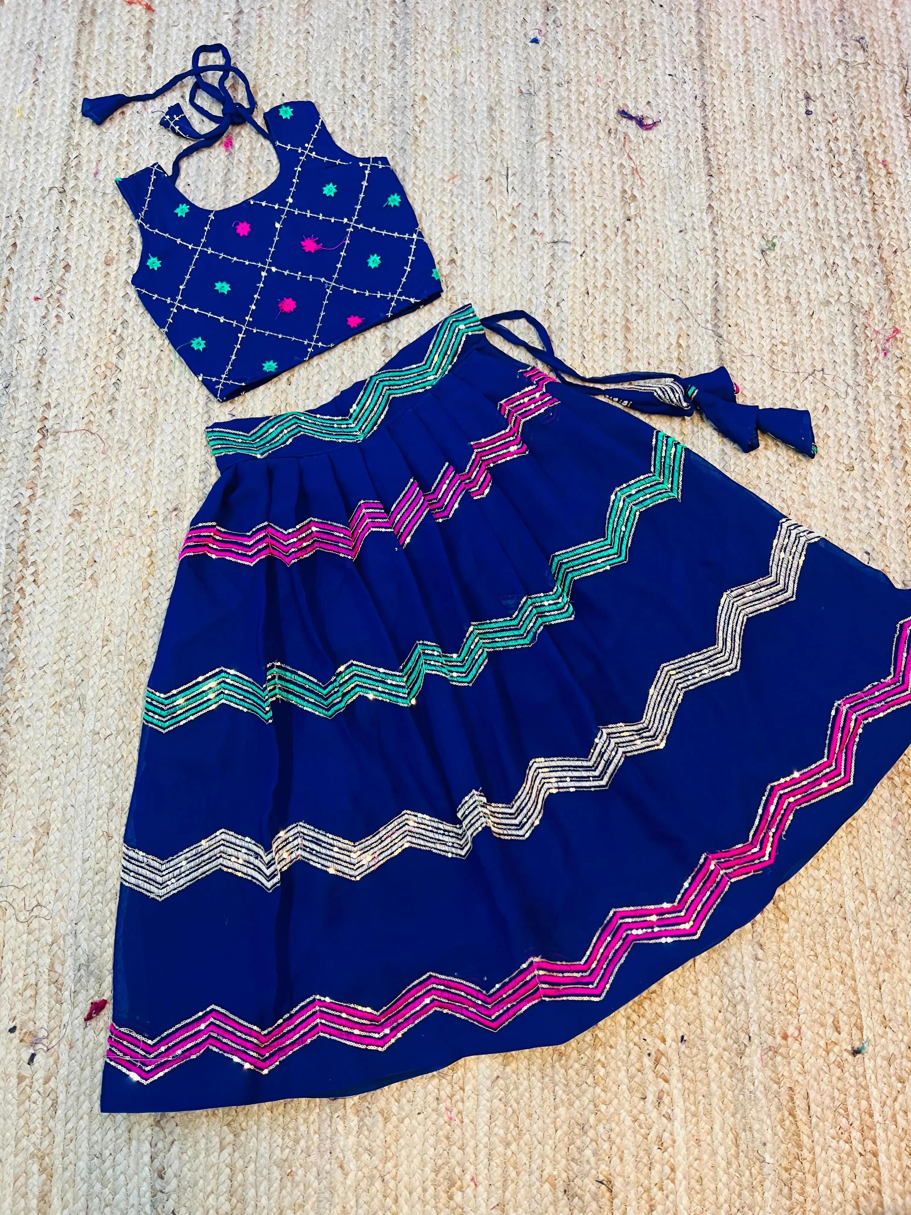 Beautiful Designer Soft Georgette Kid's Crop Top Dress