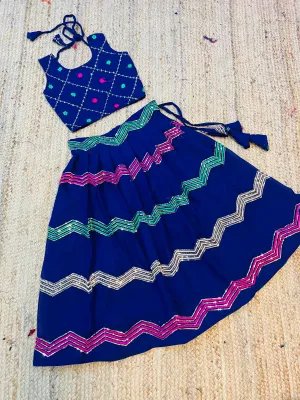 Beautiful Designer Soft Georgette Kid's Crop Top Dress