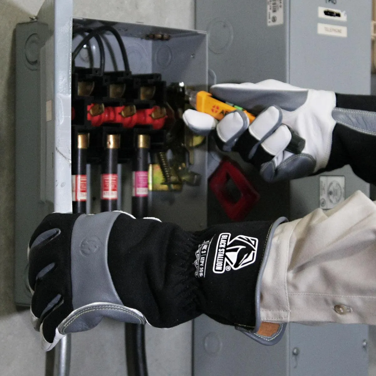 Black Stallion Cut Resistant Cowhide & FR Cotton Utility Glove - A62