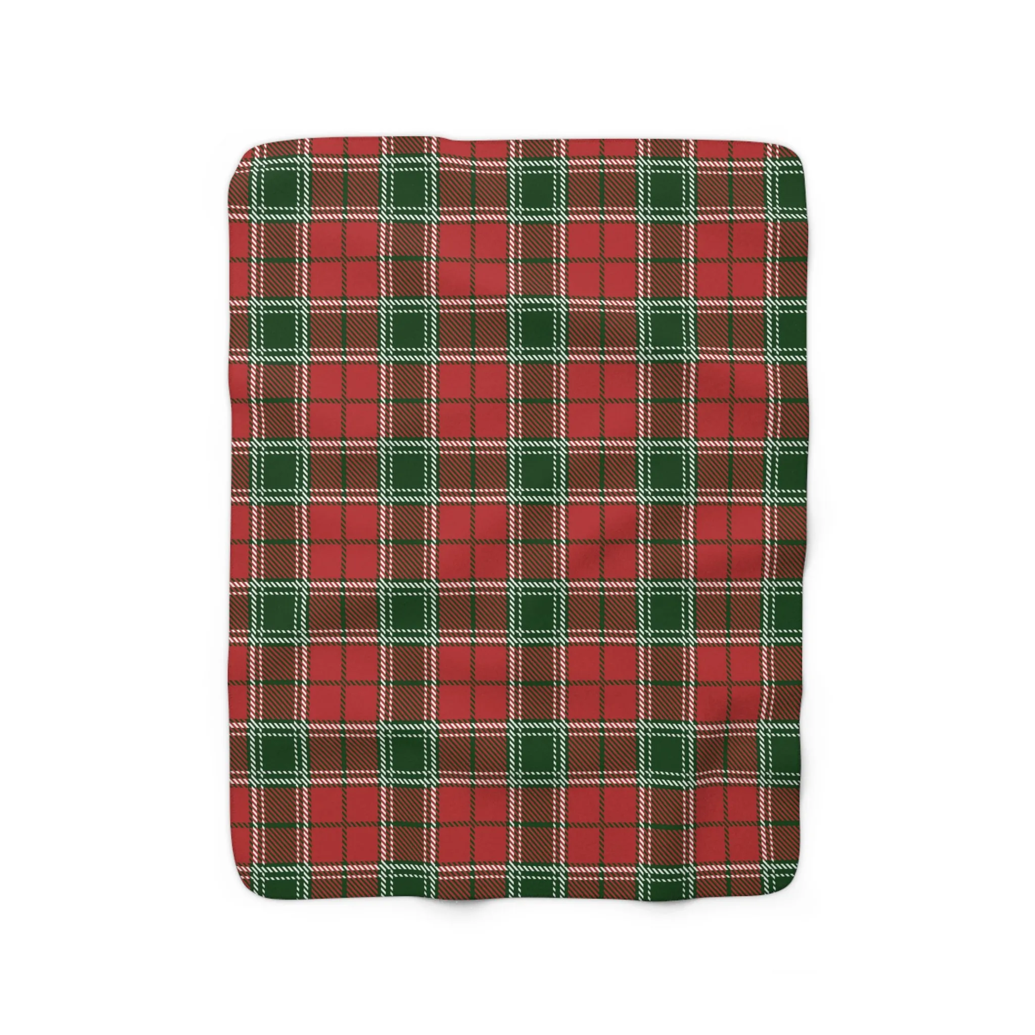 Christmas Tartan Plaid | Sherpa Fleece Blanket