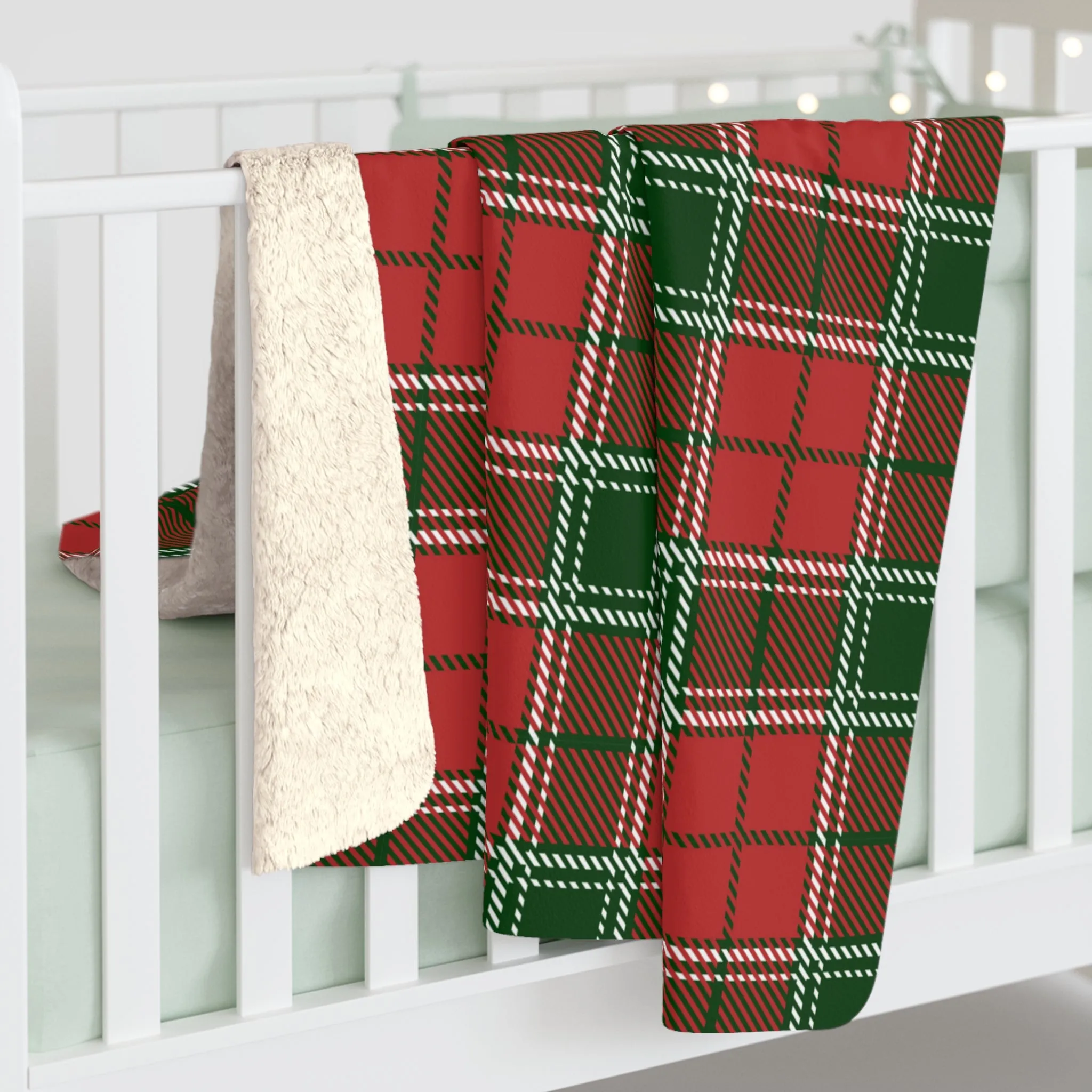 Christmas Tartan Plaid | Sherpa Fleece Blanket