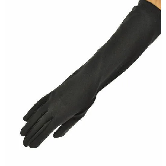 Elbow Length Dress Gloves for Women-Red, White or Black