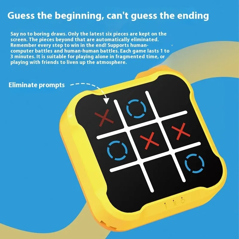 Electronic Tic-Tac-Toe Game | Montessori Puzzle for All Ages | Touchscreen & Sound