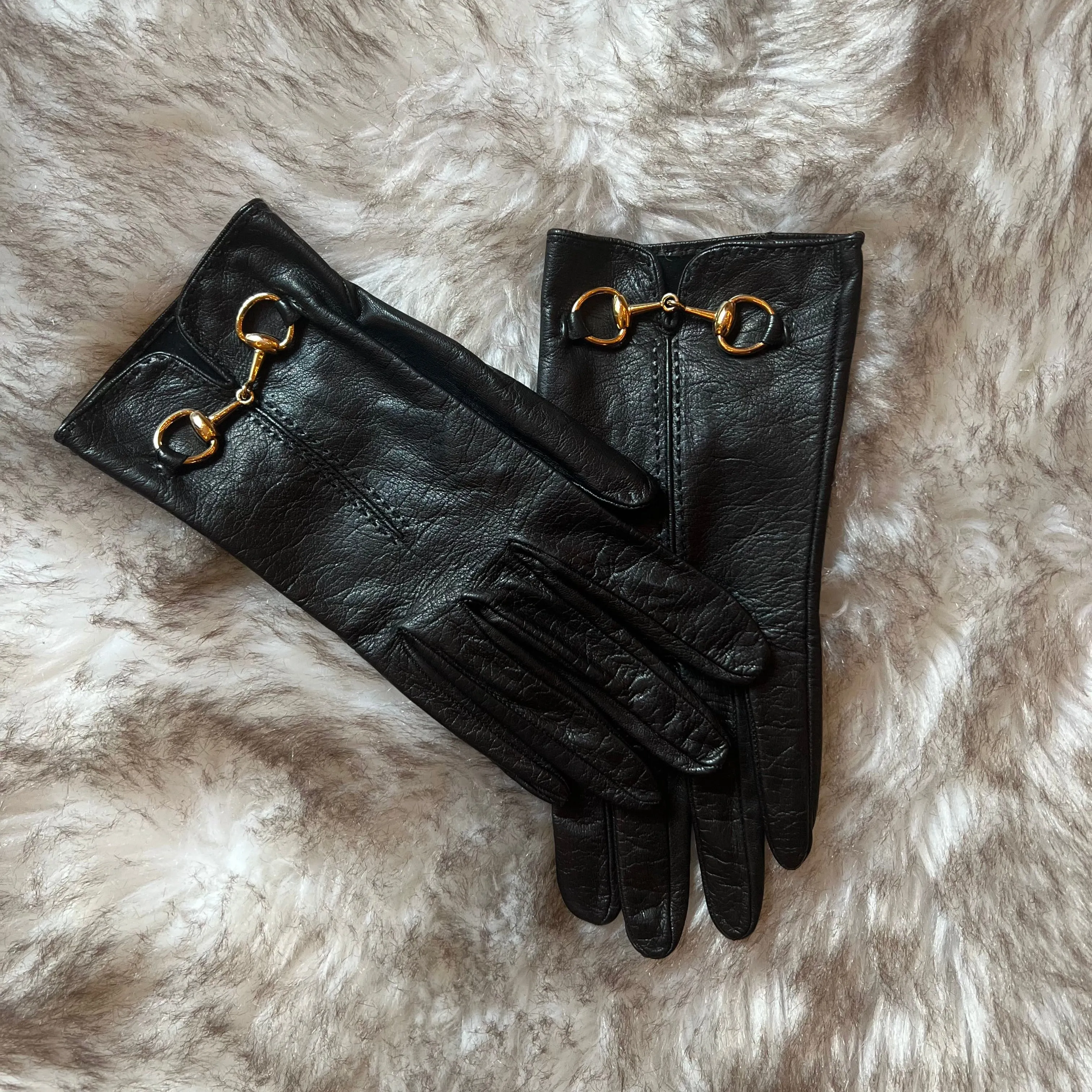 Gucci Leather Gloves with Horsebit