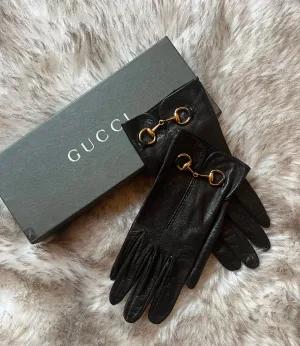 Gucci Leather Gloves with Horsebit
