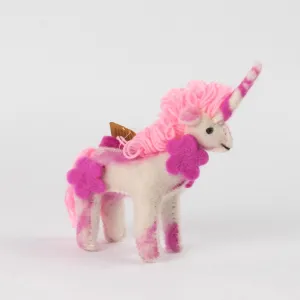 Light Pink Mini Felt Unicorn