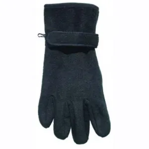 Men's Polar Fleece Gloves with Velcro Strap Pair