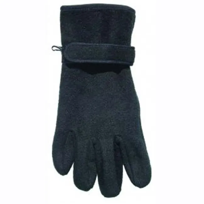 Men's Polar Fleece Gloves with Velcro Strap Pair