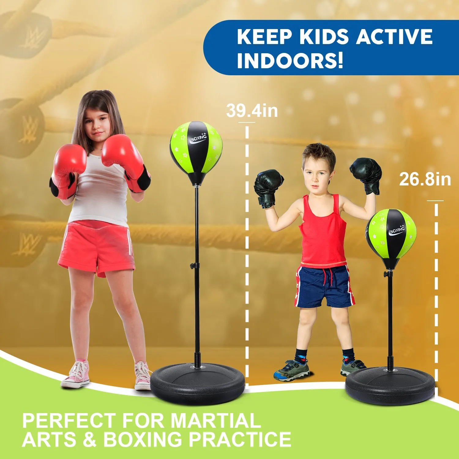 Punching Bag For Kids With Stand