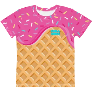"Chill Vibes" Waffle Cone Tee (Kids 2T-7)