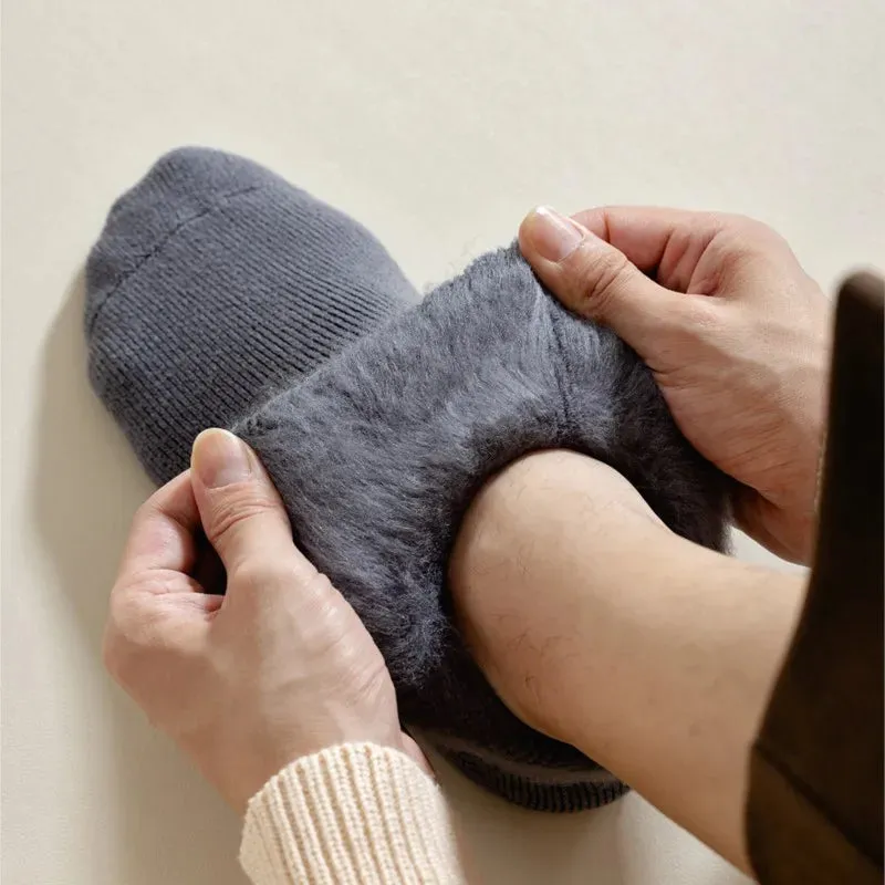 Sohiwoo Men's Autumn Winter Socks Cashmere Stocking Wool Sock Extra Thick Stocking Mid-tube Socks Winter Simple Fashion Socks Long Socks