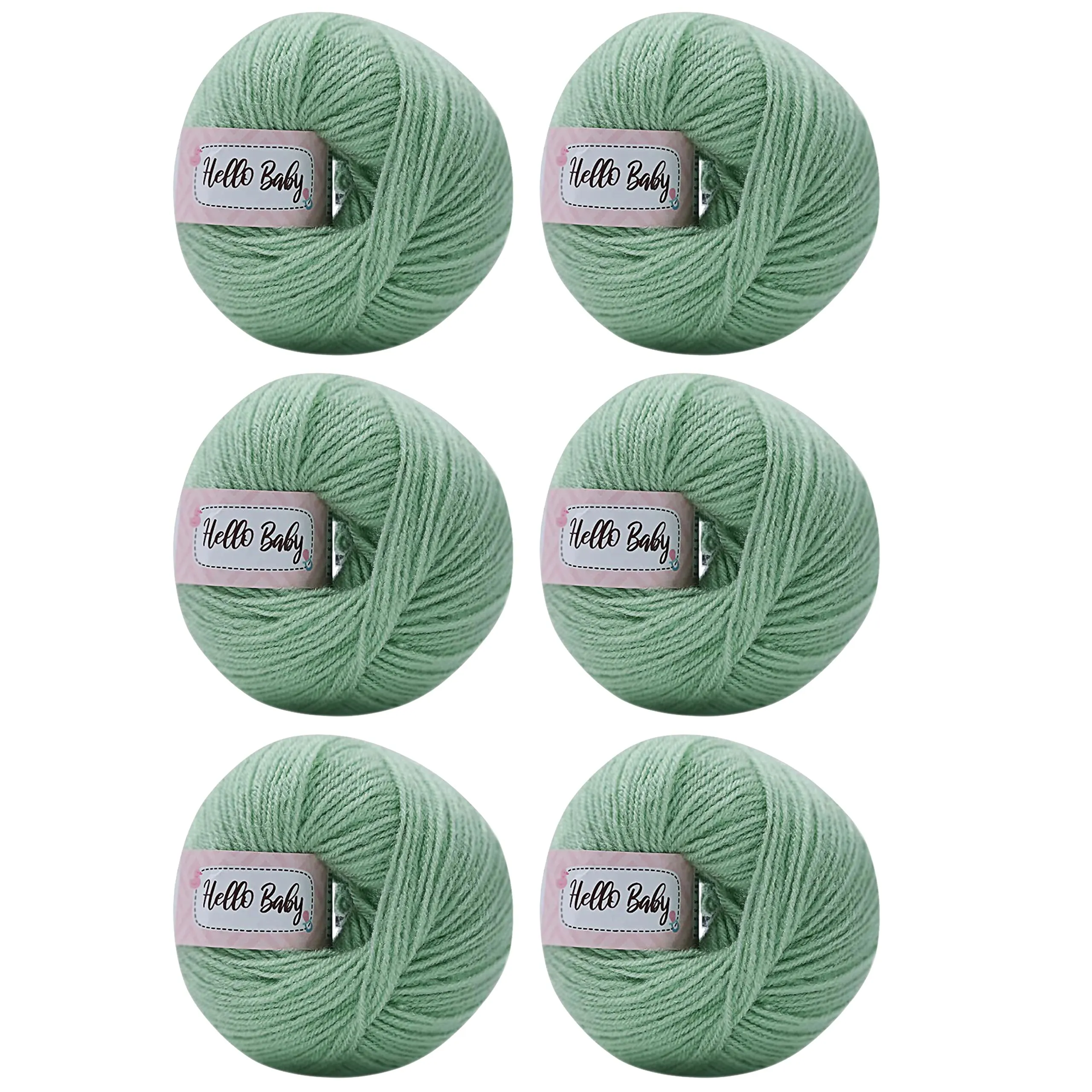Vardhman Knitting Yarn Hello Baby Wool for Knitting, Kids Crochet Yarn Wool for Hand Knitting Art Craft, Knitting Wool Yarn for Sweater Scarves Hats and Dresses (Pistachio Green)